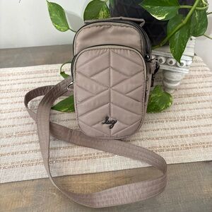 Lug skeeter convertible crossbody bag - taupe color  - good used condition